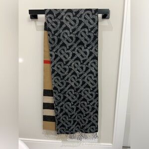 Burberry Doublesided Monogram Cashmere Scarf